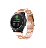 QUICKFIT | Garmin 22mm - CNC Pro Rustfrit Stål Urlænke - Rose - DELUXECOVERS.DK