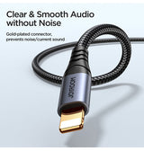 Kabel | JOYROOM™ | Lightning til 3.5mm Mini-jack kabel - Sort - 1.2M - DELUXECOVERS.DK
