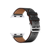 Apple Watch 38mm | Apple Watch (38/40/SE/41mm) - IMAK™ Exhil Læder Rem - Sort - DELUXECOVERS.DK