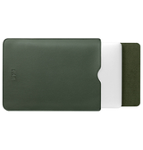 Macbook Sleeve | MacBook 12" - BUBM® - Vertigo Læder Sleeve / Cover - Mørkegrøn - DELUXECOVERS.DK