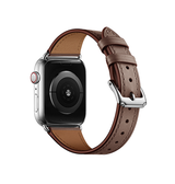 Apple Watch 42mm | Apple Watch (42/44/SE/45mm & Ultra) -  L'Empiri™ Thin Ægte Læder Rem - Taupe - DELUXECOVERS.DK