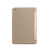 iPad Mini 1/2/3 | iPad Mini 1/2/3 - Orgami Trifold Læder Cover M. Stander - Guld - DELUXECOVERS.DK