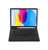 iPad 10.9" (2022) | iPad 11" (2025) / iPad 10.9" (2022) - TIMBRE™ Cover M. Trådløs Tastatur - Engelsk Layout - Sort - DELUXECOVERS.DK
