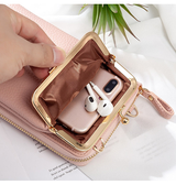 Universal Taske / Sleeve | iPhone 16e - DeLX™ Læder Skuldertaske til Dame - Rose - DELUXECOVERS.DK