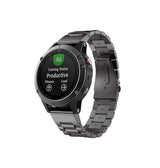 QUICKFIT | Garmin 20mm - CNC Pro Rustfrit Stål Urlænke - Sort - DELUXECOVERS.DK