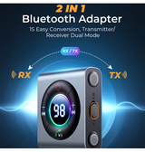 Bluetooth Modtager | JOYROOM™ - AUX Bluetooth 5.3 FM Transmitter til Bil - DELUXECOVERS.DK
