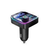 Bluetooth Modtager | JOYROOM™ | Bluetooth FM Transmitter m. Mikrofon - 48W - Sort - DELUXECOVERS.DK