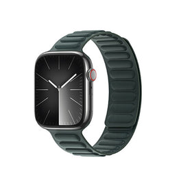 Apple Watch 38mm | Apple Watch (38/40/SE/41/42mm) - DUX DUCIS® Twill Magnetisk Rem - Evergreen - DELUXECOVERS.DK