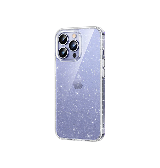 iPhone 14 Pro | iPhone 14 Pro - DeLX™ Glitter Silikone Cover - Sølv - DELUXECOVERS.DK