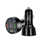 USB oplader | NX-Tech™ - 5 Port USB-A Oplader Til Bil - 35W - Sort - DELUXECOVERS.DK