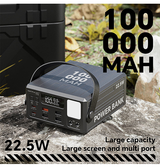 Powerbank | KONFULON®| 22.5W Hurtig oplader Powerbank 100.000 mAh - Grå - DELUXECOVERS.DK