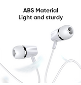 In-ear Headset | JOYROOM™ - Sound In-Ear Høretelefoner Med Mikrofon - Hvid/Sølv - DELUXECOVERS.DK