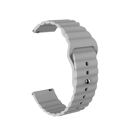 Samsung Galaxy Watch FE | Samsung Galaxy Watch FE (40mm) - Valence™ Wave Silikone Rem - Grå - DELUXECOVERS.DK