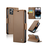 iPhone 14 Pro | iPhone 14 Pro - CaseMe™ Neo Læder Cover / Pung - Brun - DELUXECOVERS.DK