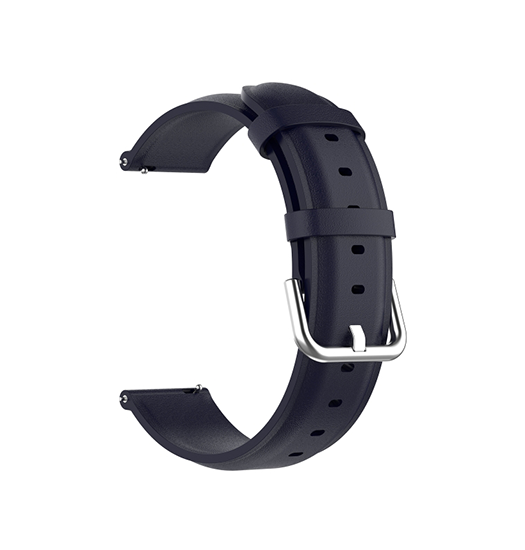 Samsung Galaxy Watch FE | Samsung Galaxy Watch FE (40mm) - ADENA™ Round Tail Læder Urrem - Navy - DELUXECOVERS.DK