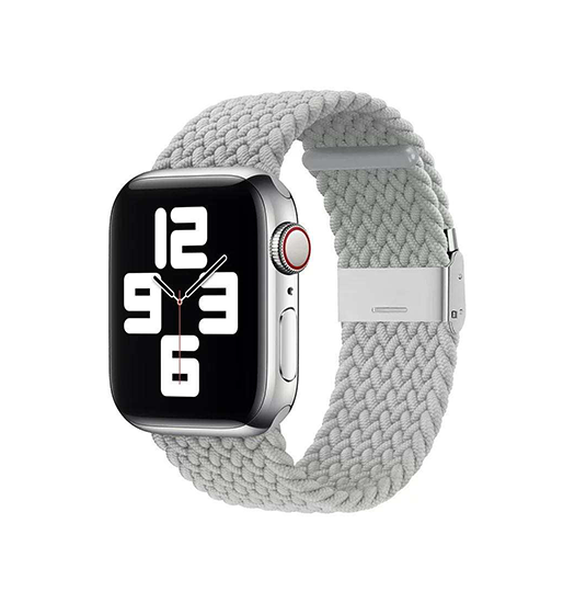 Apple Watch 42mm | Apple Watch (42/44/SE/45mm & Ultra) - Deluxe™ Flettet Nylon Rem - Hvid - DELUXECOVERS.DK