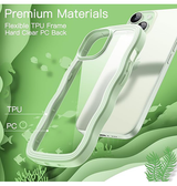 iPhone 13 | iPhone 13 - DeLX™ Wave Frame Silikone Cover - Grøn - DELUXECOVERS.DK