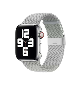 Apple Watch 38mm | Apple Watch (38/40/SE/41mm) - Deluxe™ Flettet Nylon Rem - Hvid - DELUXECOVERS.DK