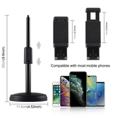 Mobil Stander | PULUZ™ Mobilholder / Stander - Sort - DELUXECOVERS.DK