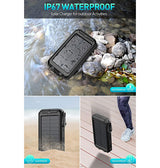 Solcelle Powerbank | Solcelle Powerbank 20.000 mAh - 20W - Sort - DELUXECOVERS.DK