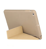 iPad Mini 4/5 | iPad Mini 4/5 - Orgami Trifold Læder Cover M. Stander - Guld - DELUXECOVERS.DK