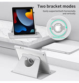 iPad 7/8/9 | iPad 10.2" 7/8/9 (2019/2020/2021) - Akrylisk 360° Cover m. Stander - Lysegrå - DELUXECOVERS.DK
