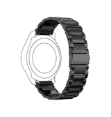Samsung Galaxy Watch FE | Samsung Galaxy Watch FE (40mm) - CNC Pro Rustfrit Stål Urlænke - Sort - DELUXECOVERS.DK
