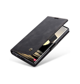 Samsung Galaxy S25 Ultra | Samsung Galaxy S25 Ultra - CaseMe™ Noble Læder Etui / Pung - Sort - DELUXECOVERS.DK