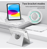 iPad 10.9" (2022) | iPad 11" (2025) / iPad 10.9" (2022) - Akrylisk 360° Cover m. Stander - Lysegrå - DELUXECOVERS.DK
