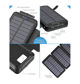 Solcelle Powerbank | Foldbar Solcelle Powerbank 26.800 mAh - 22.5W - SolarCore™ - DELUXECOVERS.DK
