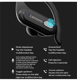 Høretelefoner og Headset | Lenovo® XT60 Trådløse In-Ear Høretelefoner - BT 5.3 - Sort - DELUXECOVERS.DK