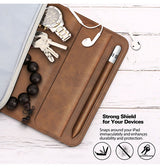 iPad 6 | iPad 6 - 9.7" - DELUXE™ Trifold Læder Sleeve - Vintage Brun - DELUXECOVERS.DK