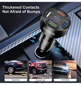USB oplader | NX-Tech™ - 5 Port USB-A Oplader Til Bil - 35W - Sort - DELUXECOVERS.DK