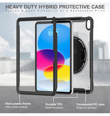 iPad 10.9" (2022) | iPad 11" (2025) / iPad 10.9" (2022) - 360° Heavy-Duty Håndværker Cover - Sort - DELUXECOVERS.DK