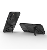 Samsung Galaxy S23 Plus | Samsung Galaxy S23+ - Eagle™ PRZ Stødsikkert Cover M. Kickstand - Sort - DELUXECOVERS.DK