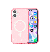 iPhone 16 | <AAA>iPhone 16 - DeLX™ Glitter Silikone Cover M. MagSafe - Pink - DELUXECOVERS.DK
