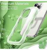 iPhone 15 Pro | iPhone 15 Pro - DeLX™ Wave Frame Silikone Cover - Grøn - DELUXECOVERS.DK