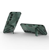 Samsung Galaxy S23 Plus | Samsung Galaxy S23+ - Eagle™ PRZ Stødsikkert Cover M. Kickstand - Emerald / Grøn - DELUXECOVERS.DK