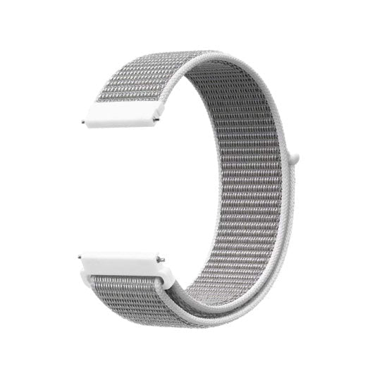 Samsung Galaxy Watch FE | Samsung Galaxy Watch FE (40mm) - L'Empiri™ Nylon Velcro Rem - Sølv - DELUXECOVERS.DK