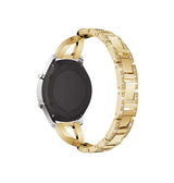 Samsung Galaxy Watch 3 (20mm) | Samsung Galaxy Watch 3 (41mm) -  Diamant Rustfrit Stål Dame Urrem - Guld - DELUXECOVERS.DK