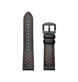 Samsung Galaxy Watch FE | Samsung Galaxy Watch FE (40mm) - L'Empiri™ Plum Blossom Ægte Læder Rem - Sort - DELUXECOVERS.DK