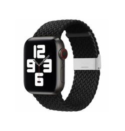 Apple Watch 42mm | Apple Watch (42/44/SE/45mm & Ultra) - Deluxe™ Woven Nylon Rem - Sort - DELUXECOVERS.DK