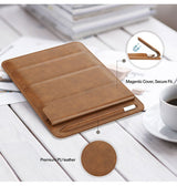 iPad 6 | iPad 6 - 9.7" - DELUXE™ Trifold Læder Sleeve - Vintage Brun - DELUXECOVERS.DK