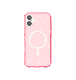 iPhone 16 | <AAA>iPhone 16 - DeLX™ Glitter Silikone Cover M. MagSafe - Pink - DELUXECOVERS.DK