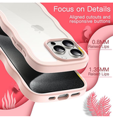 iPhone 13 Pro Max | iPhone 13 Pro Max - DeLX™ Wave Frame Silikone Cover - Pink - DELUXECOVERS.DK