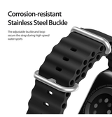 Apple Watch 38mm | Apple Watch (38/40/SE/41/42mm) - DUX DUCIS® Wave Silikone Rem - Sort - DELUXECOVERS.DK