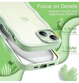 iPhone 13 | iPhone 13 - DeLX™ Wave Frame Silikone Cover - Grøn - DELUXECOVERS.DK