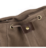 Computer Taske | DeLX™ - Canvas Laptop Rygsæk - Retro Brun - DELUXECOVERS.DK