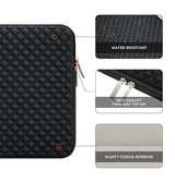 Macbook Sleeve | MacBook Pro 14" - DeLX™ Diamond Neopren Sleeve - Sort - DELUXECOVERS.DK
