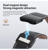 Apple Watch 38mm | Apple Watch (38/40/SE/41/42mm) - DUX DUCIS® M-Buckle Ægte Læder Rem - Sort - DELUXECOVERS.DK